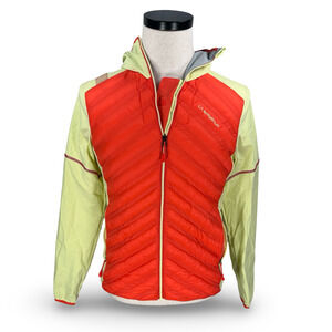 La Sportiva Koro Jacket Women’s Medium Cherry Tomato Zest Hood Zip Puffer Hybrid
